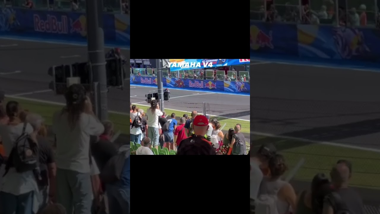 Augusto Fernández doing a race start practice simulation with the Yamaha V4 at Misano 2025