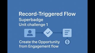 Record-Triggered Flow Superbadge Unit challenge  1 || Create the Opportunity from Engagement flow
