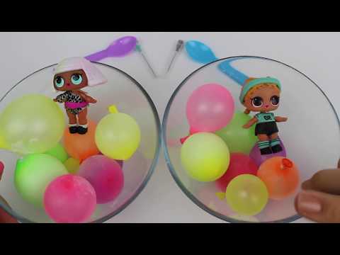 LOL Bebekler Mini Balon Slime Challenge | Sürpriz Pofuduk Slime DIY Minyatür Balon | Bidünya Oyuncak
