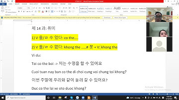 Ngữ pháp bài 14(15/2/2022) - GT tiếng Hàn tổng hợp sơ cấp 1