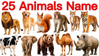 20 ANIMALS NAMES WITH PICTURES|| जानवरों के नाम|| WILD ANIMALS AND PET ANIMALS