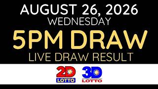 [LIVE] PCSO Lotto Result Today 5pm August 26 2026 - Ez2 Result and Swertres Result