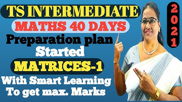 TS INTERMEDIATE MATHS Most Imp. topic MATRICES-1 with concept  Skills-MATHS SMART EDUCARE By LAKSHMI