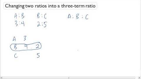 Changing Two Ratios into a Three-Term Ratio