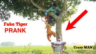 Fake Tiger Vs Crazy Man Prank Video Fake Tiger Prank On Public So Funny Reaction By Comical Tv