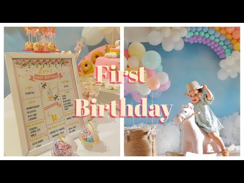 პირველი დაბადების დღე | დეკორაცია | DIY | Rainbow and Unicorn themed party