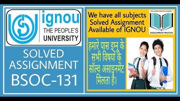 BSOC 131 Solved Assignment 2020   Introduction to Sociology by assignment master