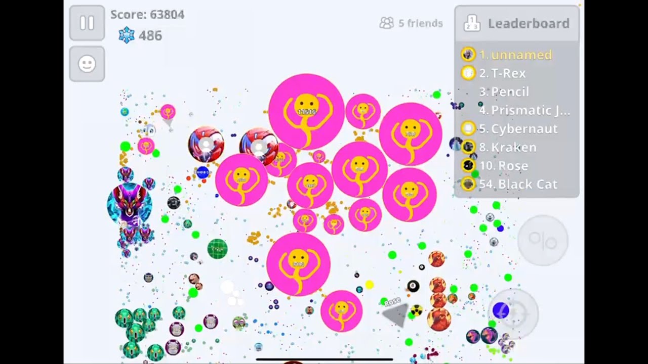 【Agar.io Mobile】ほぼペアで超激アツ過密鯖を潰してきた！