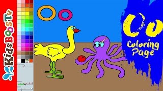 Alphabet O Coloring Pages for Kids - Learning Letter O Coloring Activities