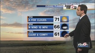 Tonight's Forecast: Skies clear while temperatures tumble