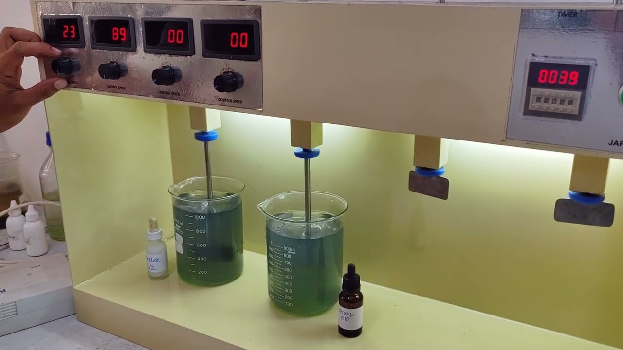 Textile Factory wastewater lab test for dosing system