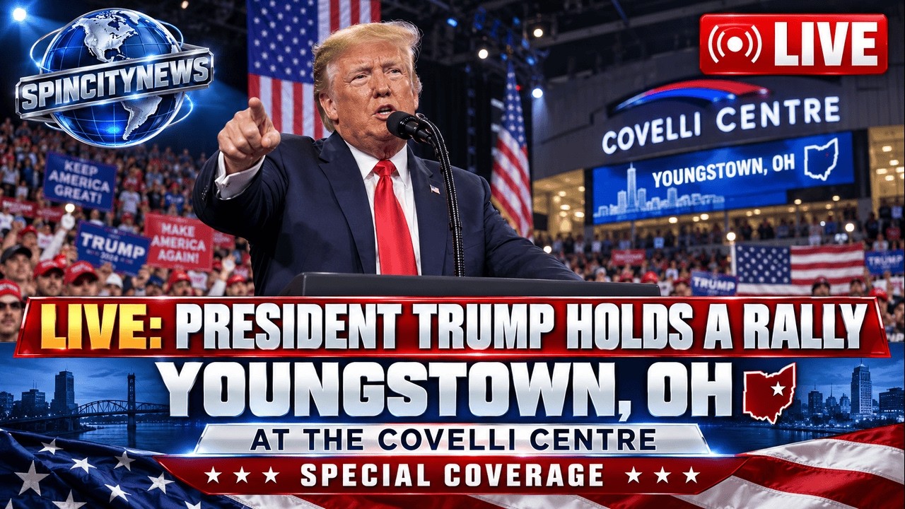 LIVE: President Trump Holds a Rally in Youngstown, OH. at Covelli Centre   #viral  #trump #potus 📱