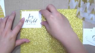 Unity Stamp Co Quick Tip Gold Vellum Glitter Holiday Card