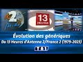 Volution des gnriques du 13 heures dantenne 2  france 2 19792023