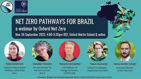 Net Zero Pathways for Brazil - a webinar by Oxford Net Zero