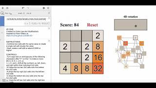 4D 2048 in Desmos Graphing Calculator