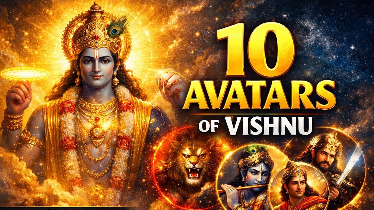 Vishnu Dashavatar 🕉️✨ | 10 Divine Avatars of Lord Vishnu Explained 🔥🙏 | Full Story in English