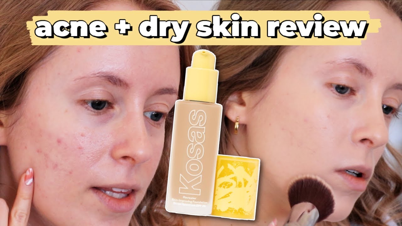KOSAS Revealer Foundation FULLDAY WEAR TEST & REVIEW for Dry/Acne