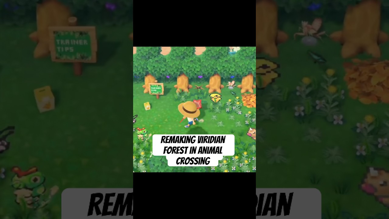 Я воссоздала локацию «Виридианский лес» из игры Pokemon Red в Animal Crossing! 