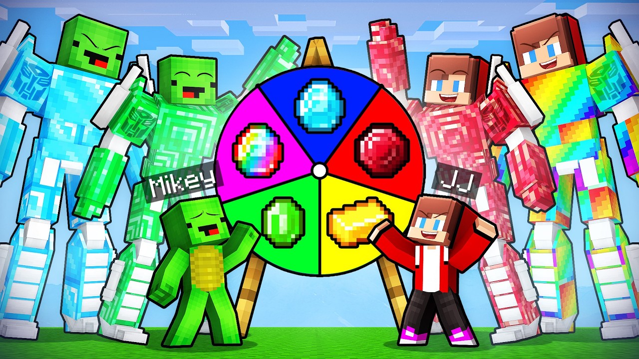 TREASURE TRANSFORMER: JJ & Mikey ROULETTE (Minecraft - Maizen)