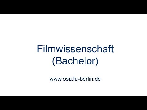 Filmwissenschaft (B.A.) an der Freien Universität