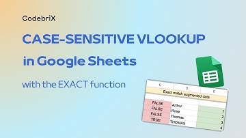 Case-Sensitive VLOOKUP in Google Sheets Using the EXACT Function