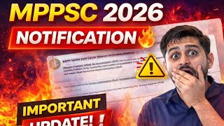 MPPSC 2026 Notification 🔥#mppsc #mppsc2026