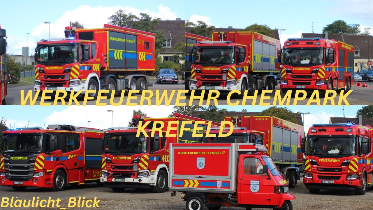 Werkfeuerwehr Chempark Krefeld Uerdingen auf Rückfahrt vom Blaulicht Event !