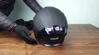 Шолом для мотоцикла MX-820-1 чорний мат. Скло хамелеон. під Bluetooth.