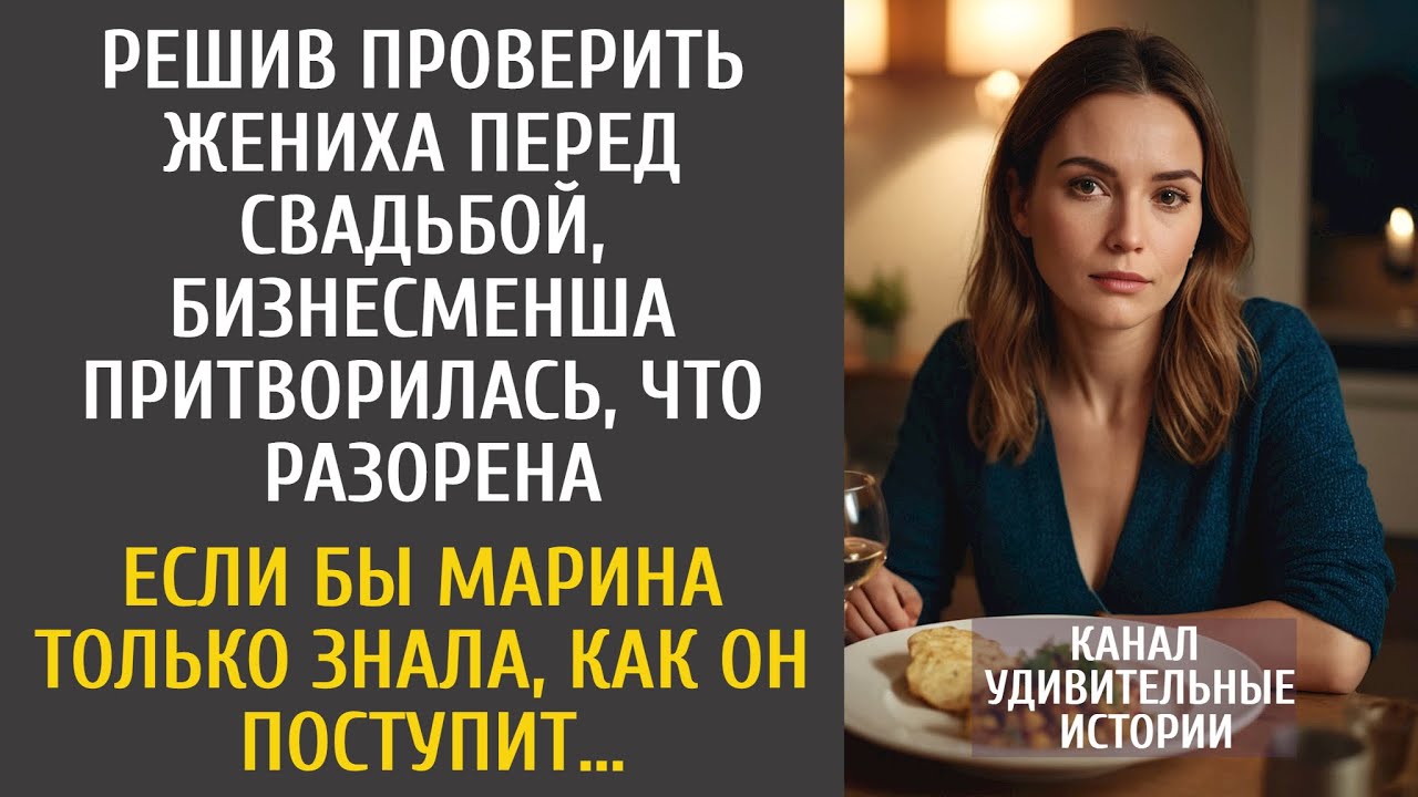 Решив проверить жениха , бизнесвумен притворилась, что разорена… Если бы она знала, как он поступит…