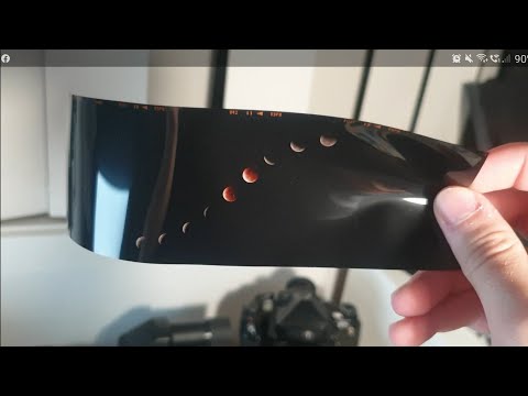 Lunar Eclipse in camera sequence on film
