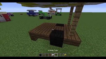 Minecraft Tutorials: How to Build a Flower Cart (13)