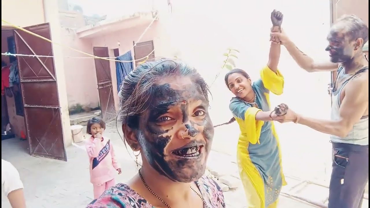 जीजा साली का जबरदस्त होली का त्यौहार मनाया गया इस ब्लॉक में🌹🌹🌹😆😆
