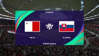 Malta U21 vs Slovakia U21 (25/03/2024) U21 Friendly PES 2021 - YouTube