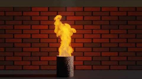 Fire simulation test with manta flow | Blender 2.9