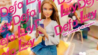 Barbie Makeover Tutorial:  How To Make A Defa Lucy Inspired Fashion Doll : Learn To Repaint
