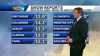 Iowa weather: Frigid for Sunday, tracking light snow Monday