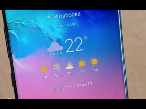 Samsung Galaxy S10 S10 Change Weather Widget To Show A Week Of Forecast Youtube