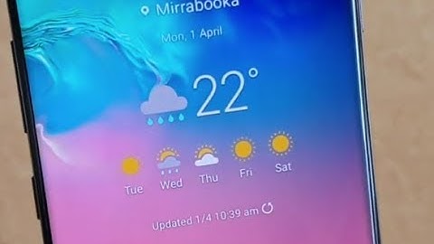 Samsung Galaxy S10 / S10+: Change Weather Widget to Show a Week of Forecast