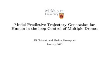 Model Predictive Trajectory Generation forHuman-in-the-loop Control of Multiple Drones