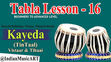 Learn Tabla Lesson - 16 | Kayeda with Vistaar, Tihaai (TinTaal) in Details