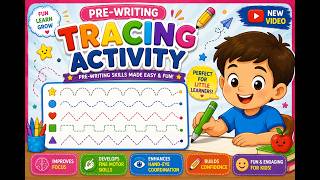 Pre writing tracing activity | Tracing lines for kids 