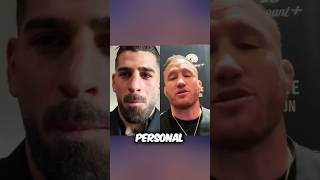 Justin Gaethje Denies Getting Too Personal With Ilia Topuria😳🍿 #ufc
