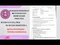 BRM Business Research Methodology 2025 PYQs DU BCom Sem 6 Must Watch Before Exam WITH NUMERICALS