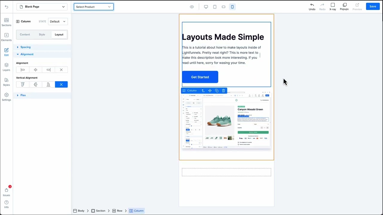 Responsive Layouts in Lightfunnels