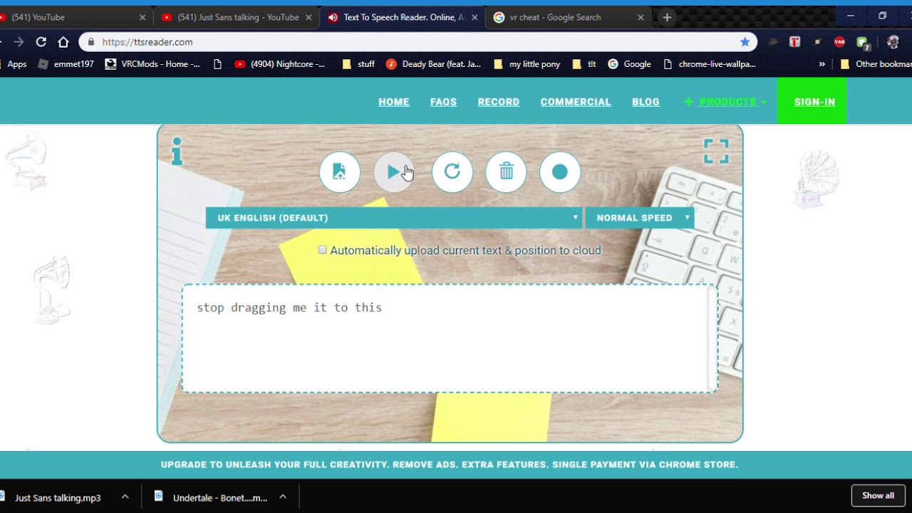 Text To Speech Reader Online Accurate Free Unlimited Ttsreader Google Chrome 4 1 2019 11 12 Youtube
