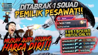 SOLO VS SQUAD PEMILIK PESAWAT CUMA PAKE HANDGUN!! RUAR BIASA!!! PUBG MOBILE