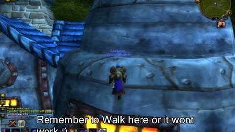 World of warcraft how to get on top of the blacksmith in goldshire glitch 1