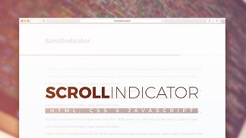 Scroll Indicator Using JavaScript | HTML, CSS & JavaScript