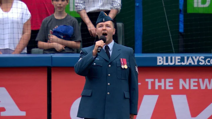 BOS@TOR: Grenon sings O Canada at the Rogers Centre